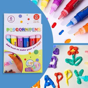 Magiske Puffy 3D tuscher - Sæt med 6 | PUFFPENS