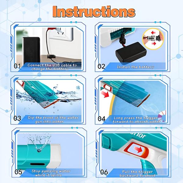 vandpistol specifikationer